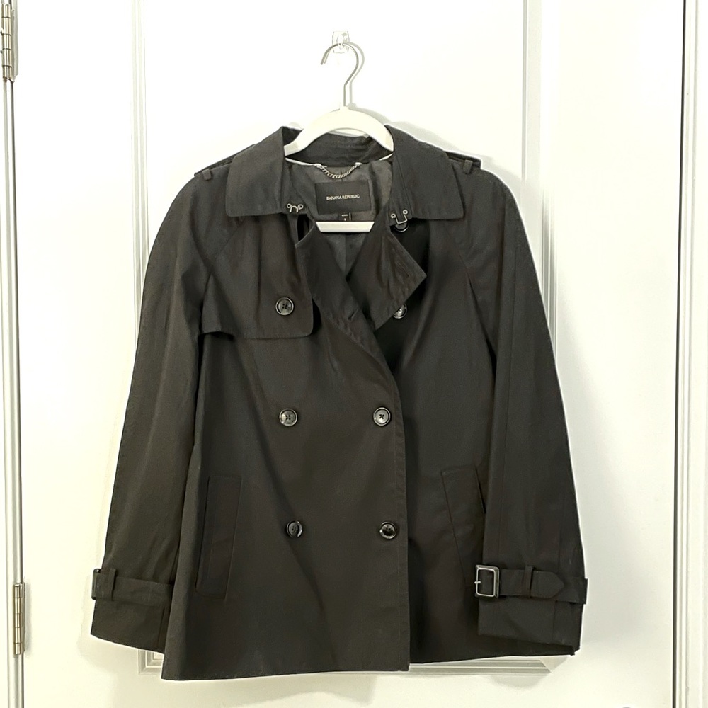 Banana Republic Jacket Short Trench Coat Jacket, Size Small